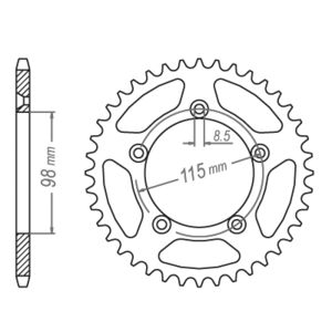 JT SPROCKETS Sprocket Rear JTR 894-48 