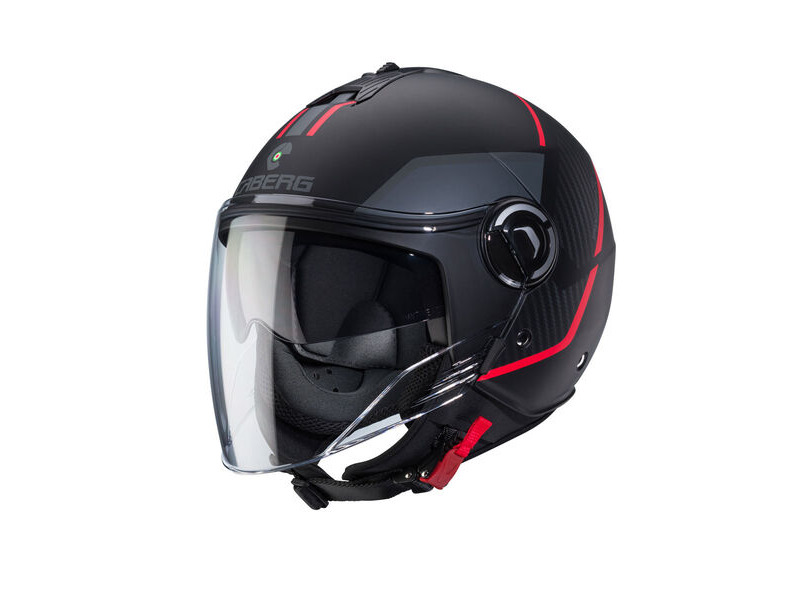 CABERG Riviera V4X Geo Matt Black/Red/Anthracite click to zoom image