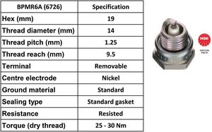 NGK SPARK PLUG Spark Plug BPMR6A Plugs [Box 10] 