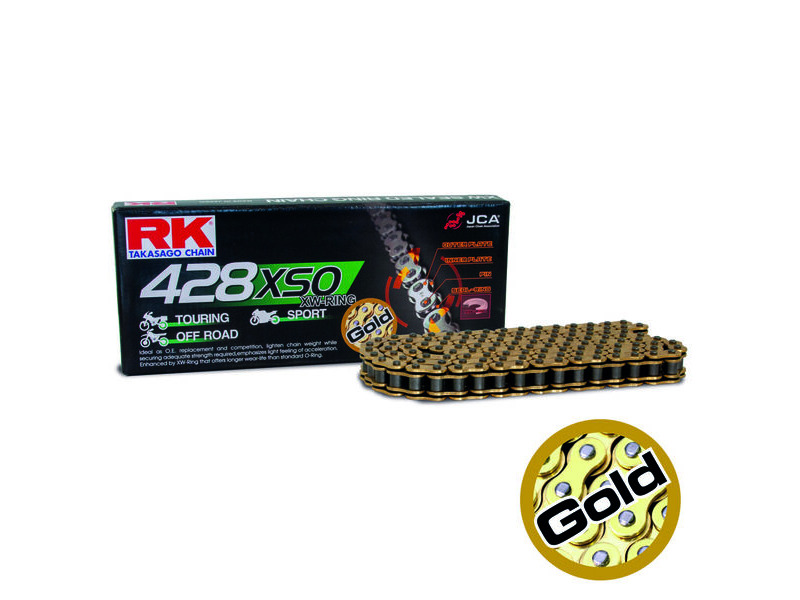 RK CHAINS GB428XSO-126 Gold XW-Ring Chain click to zoom image
