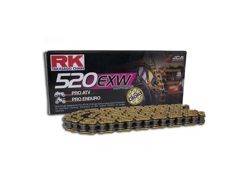 RK CHAINS CHAIN GB520EXW-120 GOLD - FACTORY RACING ATV click to zoom image