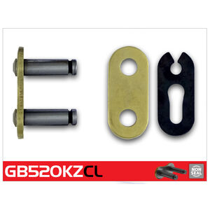 RK CHAINS GB520KZ-CL Premium MX Con Clip Link 