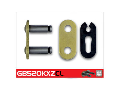 RK CHAINS GB520KXZ-CL Gold Premium MX Con Clip Link