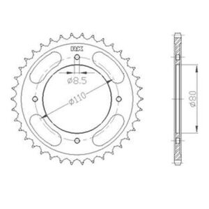 RK CHAINS Sprocket Rear RK-B3296-41 JTR1219 Afam 10235 