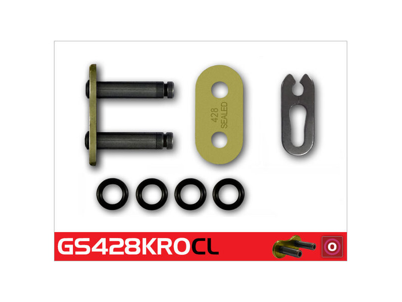 RK CHAINS GS428KRO-CL Gold O-Ring Con Clip Link click to zoom image