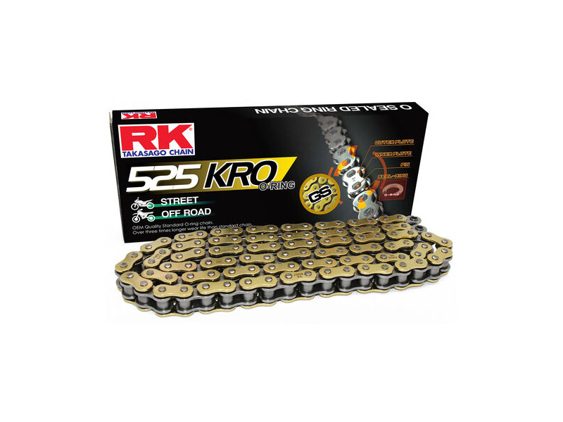 RK CHAINS GS525KRO-116 Gold O-Ring Chain click to zoom image