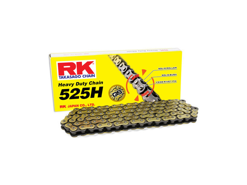 RK CHAINS GS525H-124 Gold Heavy Duty Chain click to zoom image