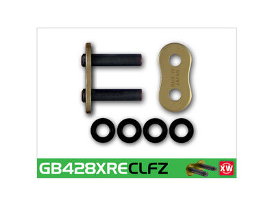 RK CHAINS GB428XRE-CLFZ XW-Ring Gold Chain Rivet Link