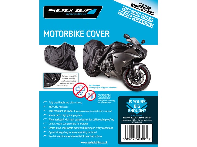 SPADA Motorcycle Cover-Medium [Nakeds & Sports Bikes] click to zoom image