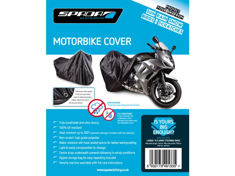 SPADA Motorcycle Cover-Large/X-L [Touring Bikes No Luggage] click to zoom image