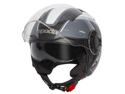 SPADA Helmet Lycan Strobe Matt Black/White