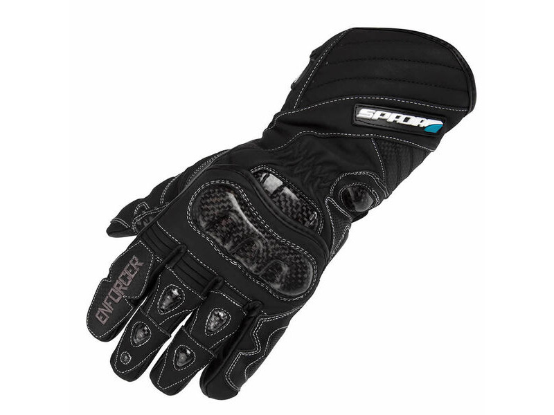 SPADA Leather Gloves Enforcer CE WP Black click to zoom image