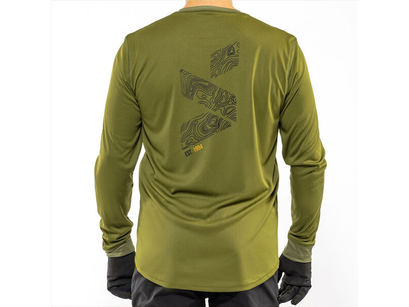 SPADA MTB Topo Thermo Long Sleeve Jersey Olive click to zoom image