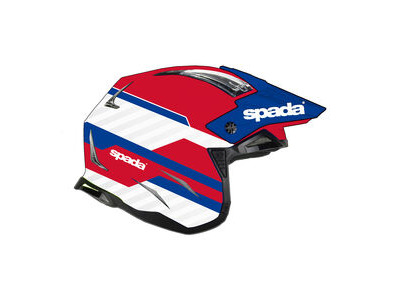 SPADA Helmet Rock 06 Pilot Blue White Red