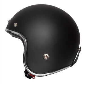SPADA Helmet Open Face Classic Plain Matt Black click to zoom image