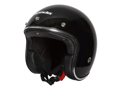 SPADA Helmet Open Face Classic Plain Gloss Black
