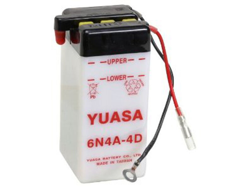 YUASA 6N4A-4D-6V - Dry Cell, No Acid Pack click to zoom image