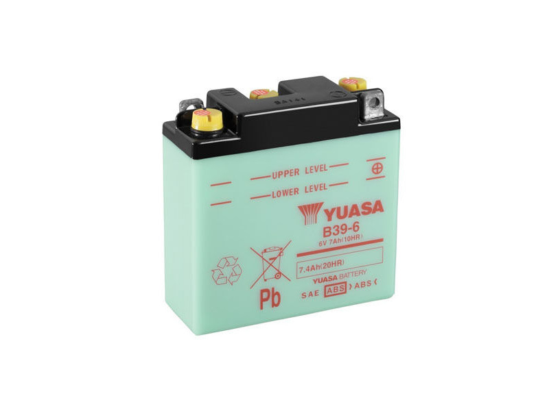 YUASA B39-6-6V - Dry Cell, No Acid Pack click to zoom image