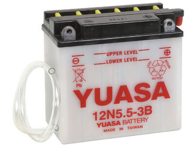 YUASA 12N5.5-3B-12V - Dry Cell, Includes Acid Pack