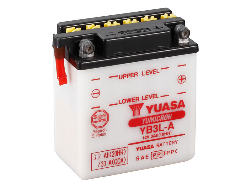 YUASA YB3LA-12V YuMicron - Dry Cell, No Acid Pack click to zoom image