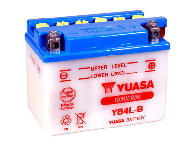 YUASA YB4LB-12V YuMicron - Dry Cell, Includes Acid Pack