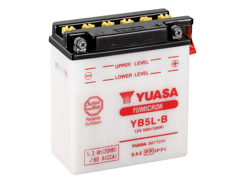 YUASA Yuasa Battery YB5LB-12V YuMicron - Dry Cell, Includes Acid Pack click to zoom image