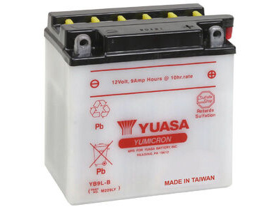 YUASA YB9LB-12V YuMicron - Dry Cell, No Acid Pack