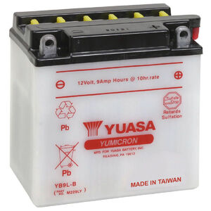 YUASA YB9LB-12V YuMicron - Dry Cell, No Acid Pack 