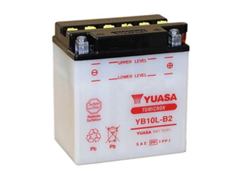 YUASA YB10LB2-12V YuMicron - Dry Cell, Includes Acid Pack click to zoom image