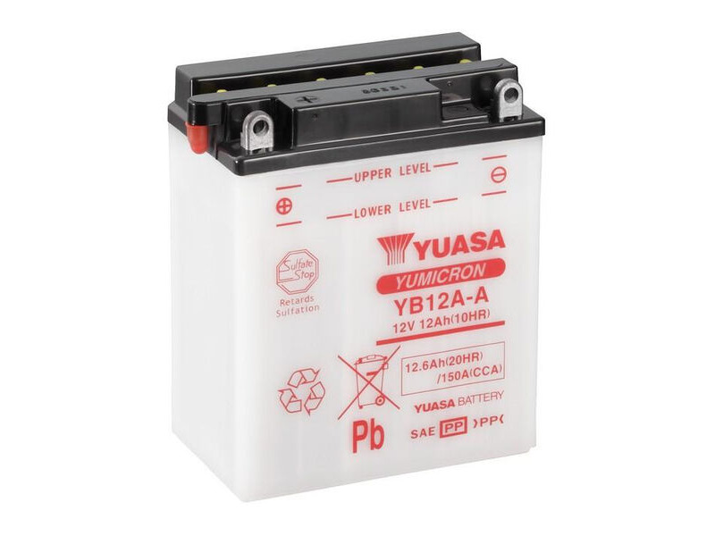 YUASA YB12AA-12V YuMicron - Dry Cell, Includes Acid Pack click to zoom image