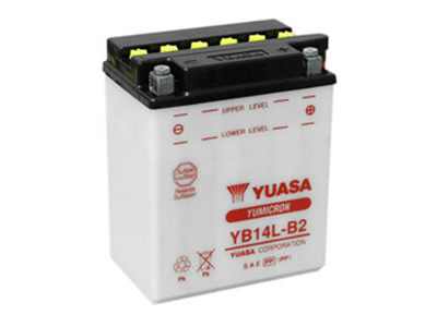 YUASA YB14LB2-12V YuMicron - Dry Cell, Includes Acid Pack