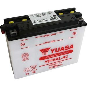 YUASA YB16ALA2-12V YuMicron - Dry Cell, Includes Acid Pack 