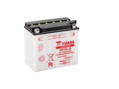 YUASA YB16LB-12V YuMicron - Dry Cell, Includes Acid Pack