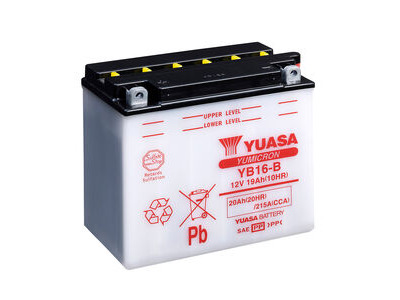 YUASA YB16B-12V YuMicron - Dry Cell, Includes Acid Pack