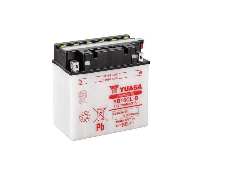 YUASA YB16CLB-12V YuMicron - Dry Cell, Includes Acid Pack click to zoom image