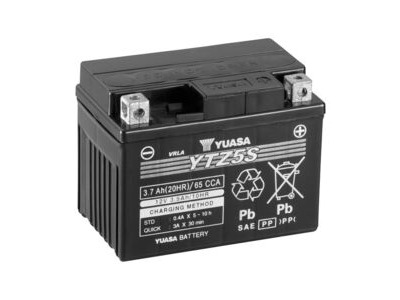 YUASA YTZ5S-12V High Performance MF VRLA - Dry Cell, Includes Acid Pack
