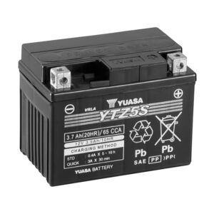 YUASA YTZ5S-12V High Performance MF VRLA - Dry Cell, Includes Acid Pack 