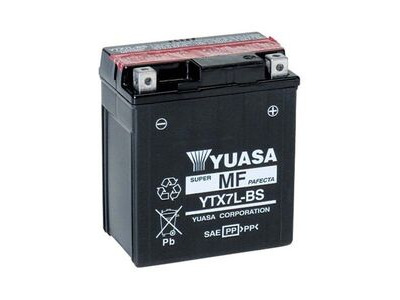 YUASA YTX7LBS-12V MF VRLA - Dry Cell, Includes Acid Pack