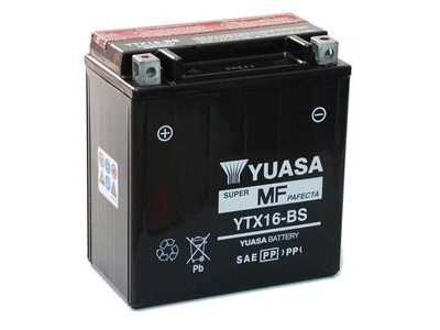 YUASA YTX16BS-12V MF VRLA - Dry Cell, Includes Acid Pack