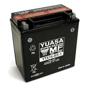 YUASA YTX16BS-1-12V MF VRLA - Dry Cell, Includes Acid Pack 