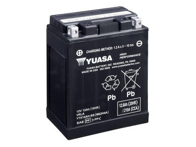 YUASA YTX14AHBS-12V High Performance MF VRLA - Dry Cell, Includes Acid Pack