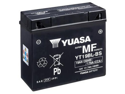 YUASA YT19BLBS-12V MF VRLA - Dry Cell, Includes Acid Pack