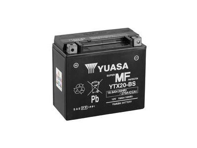 YUASA YTX20-BS-12V MF VRLA - Dry Cell, Includes Acid Pack