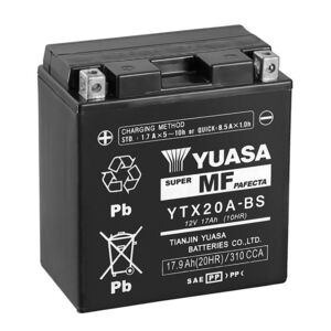 YUASA YTX20ABS-12V MF VRLA - Dry Cell, Includes Acid Pack 