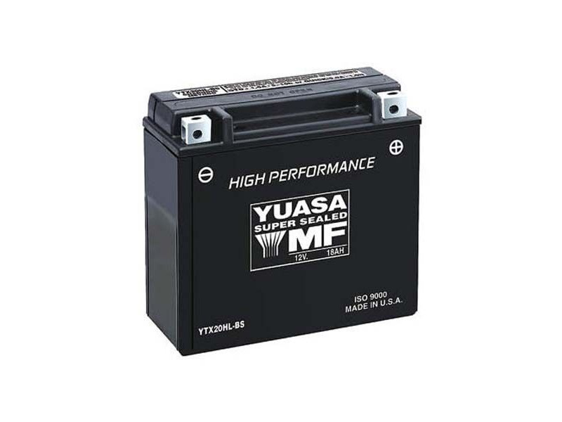 YUASA YTX20HLBS-12V High Performance MF VRLA - Dry Cell, Includes Acid Pack click to zoom image