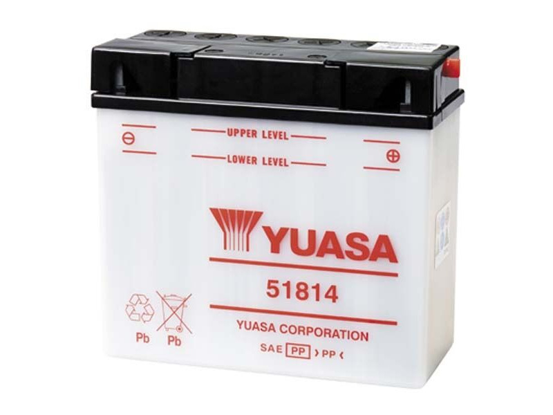 YUASA 51814-12V YuMicron DIN - Dry Cell, Includes Acid Pack click to zoom image