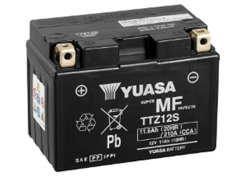 YUASA TTZ12S (WC) 12V Factory Activated MF VRLA Battery click to zoom image