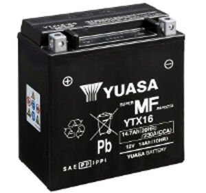 YUASA YTX16 (WC) 12V Factory Activated MF VRLA Battery 