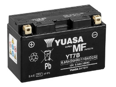 YUASA YT7B (WC) 12V Factory Activated MF VRLA Battery