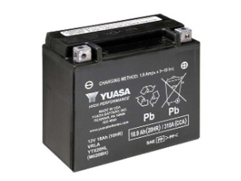 YUASA YTX20HL (WC) 12V Factory Activated High Performance MF VRLA Battery click to zoom image
